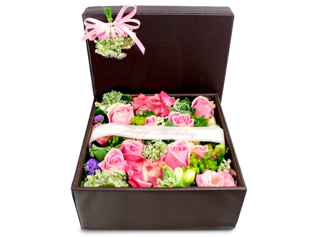 Birthday Present - Birthday Box Flowers 01 - L129247 Photo