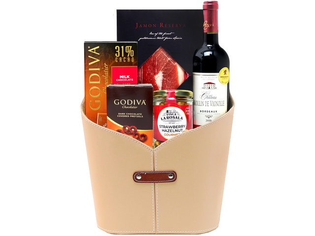 Wine n Food Hamper - Fancy Spanish Ham And Wine Gift Hamper FH24 - L76600660 Photo